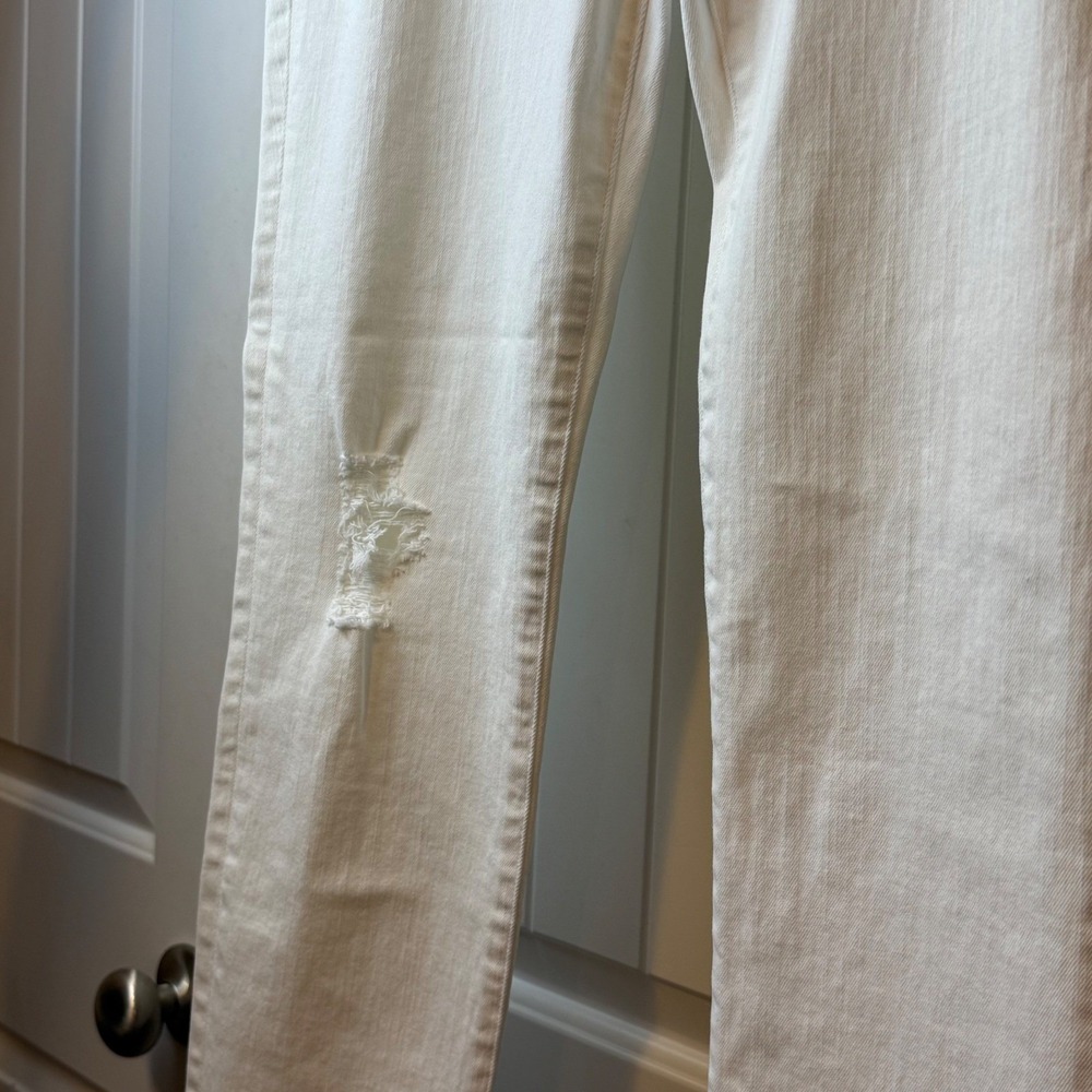 WARP+WEFT JFK New York City Skinny Jeans Women's‎ White Distressed Sz 32x29 - Picture 5 of 12